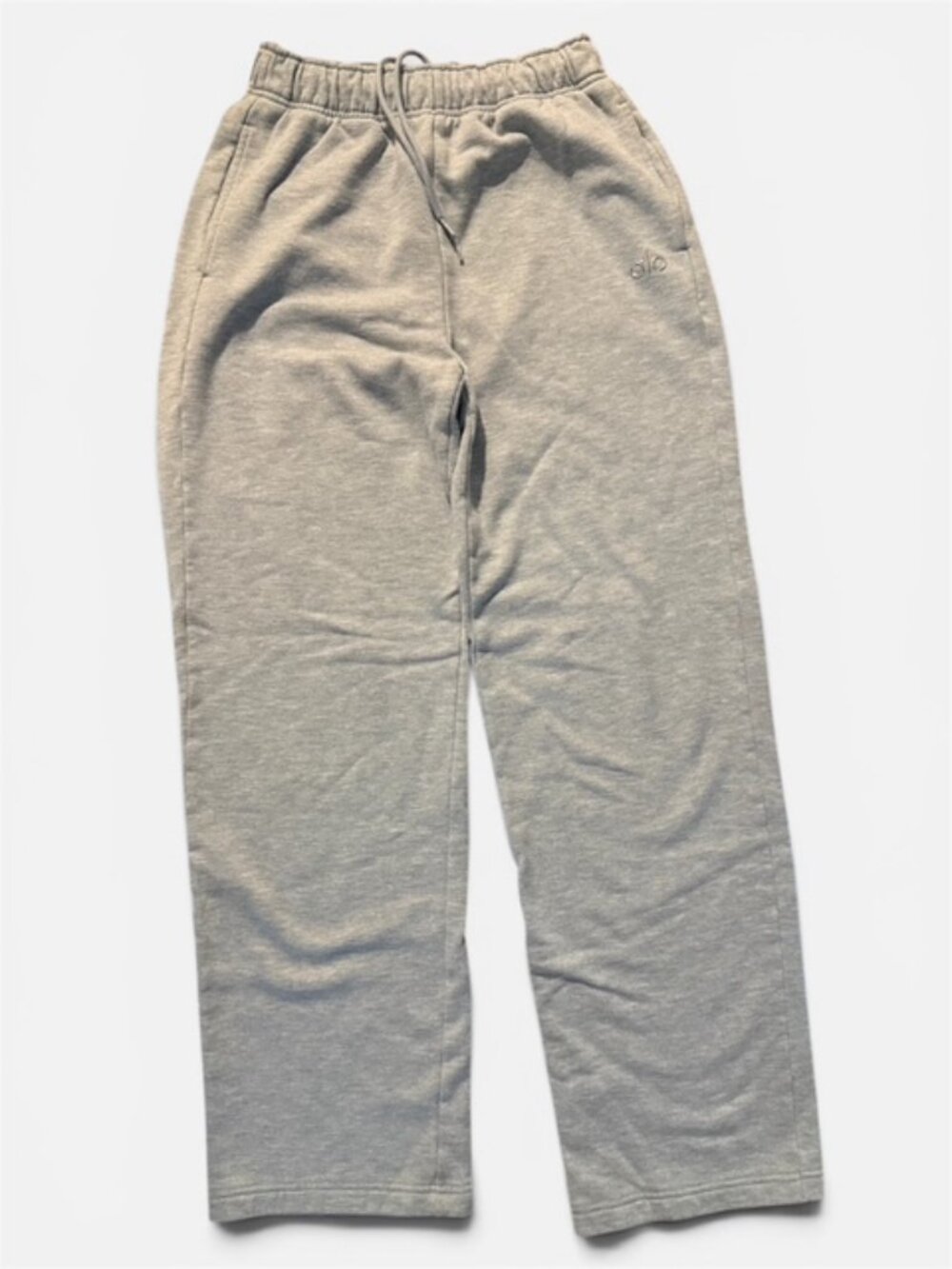 Alo Accolade Heather Gray Sweatpants Drawstring Elastic Waist Women’s Small S!!!
